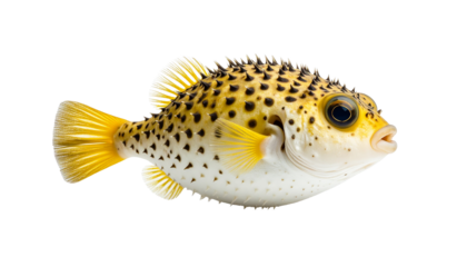 Puffer fish isolated on transparent background