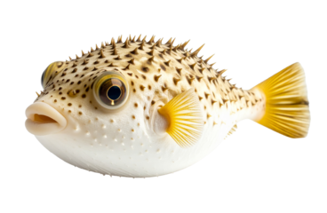 Puffer fish isolated on transparent background