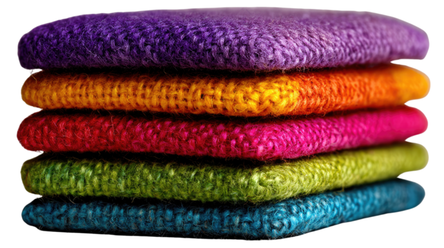 Stacked Squares of Vibrant Hues: a visually stunning composition showcasing an array of richly colored, stacked squares. Each square exudes unique texture, creating a captivating feast for the eyes