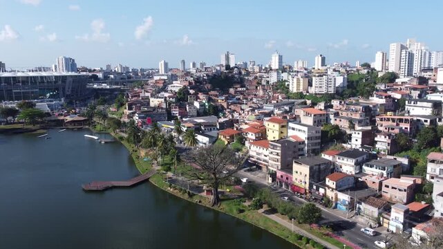 Aerial View of Bahia, Brazil 33 &ndash; Colorful Cityscape, Culture and Coastal Scenery, favela