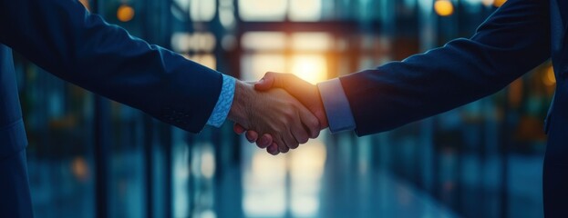Naklejka na ściany i meble Handshake background business success.