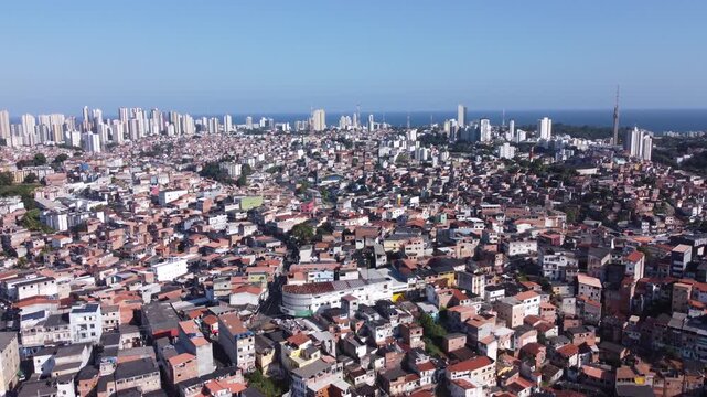 Aerial View of Bahia, Brazil 32 &ndash; Colorful Cityscape, Culture and Coastal Scenery, favela