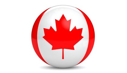 3D Canadian flag icon