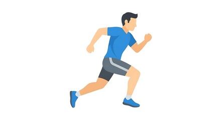 Fototapeta premium Running jogging athlete runner marathon sprint fitness exercise sport workout cardio health training speed