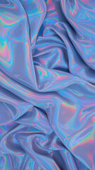 Abstract digital fabric. Sci-fi background. Holographic foil. 3d rendering illustration not AI