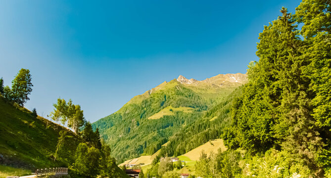 Alpine summer view at the Felbertauern road, Austria