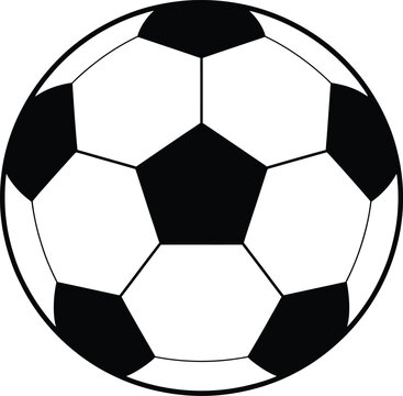 A classic black and white soccer ball is ready for a game on the field, perfect for sports and recreation themed designs and backgrounds