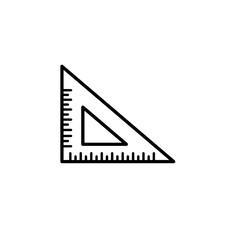 Triangle ruler. Essential geometry tool for math and drawing