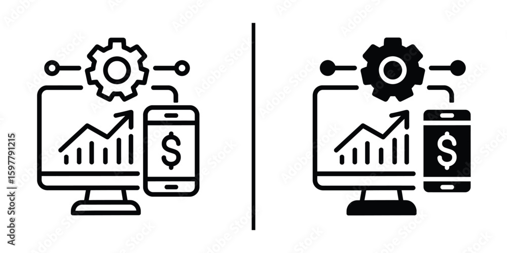 Poster tech driven business: a sophisticated and captivating image encapsulates the fusion of technology an