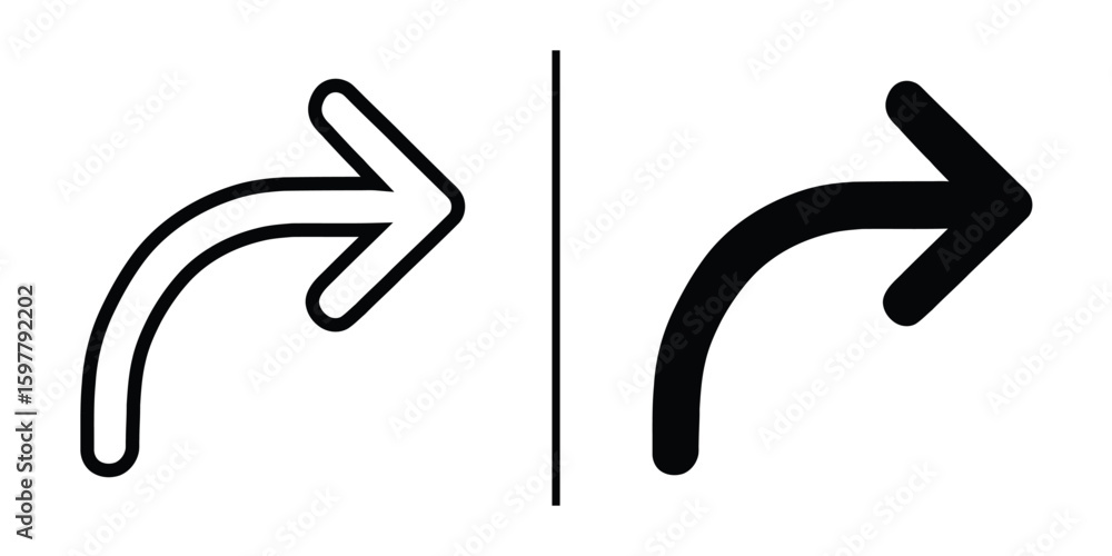 Poster arrow guidance: a split composition showcases a sleek, modern arrow design in two distinct styles: o