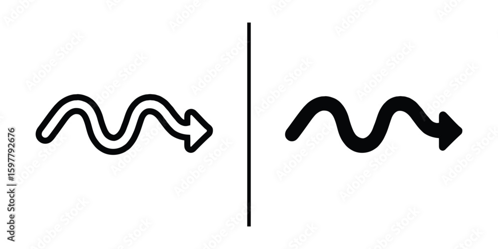 Aufkleber flowing wave design: an innovative artistic graphic with minimalist design. representing fluidity an