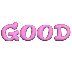 3D Balloon Word Good