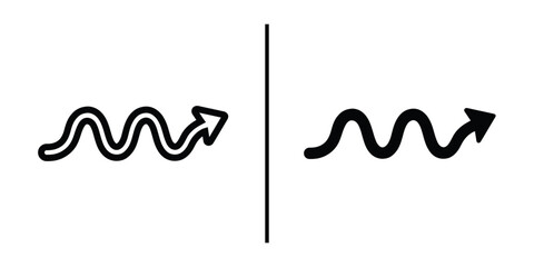 Wave and arrow: Symbolic illustrations of a wave and an arrow, signifying direction and movement, conveying an abstract concept of progress and energy.