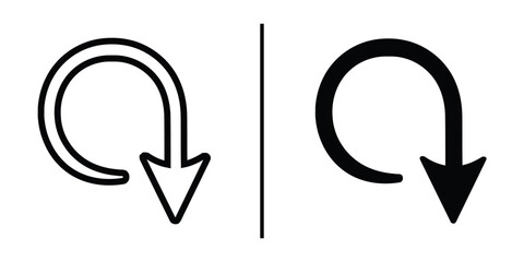 Reverse Arrow Icon: A pair of reverse arrow icons, one outlined and the other filled, stand side-by-side, visually representing the concept of going back or reversing a direction.