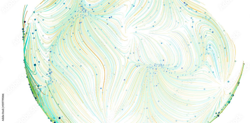 Aufkleber intricate swirling lines and dots create a mesmerizing abstract design. perfect for backgrounds, tec