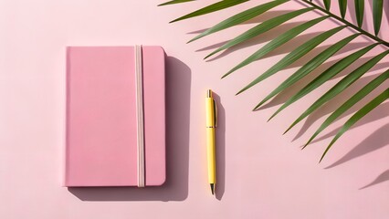 notebook and pen on the table