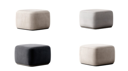 Colorful modern stools, vibrant furniture design on a black backdrop for stylish home decor