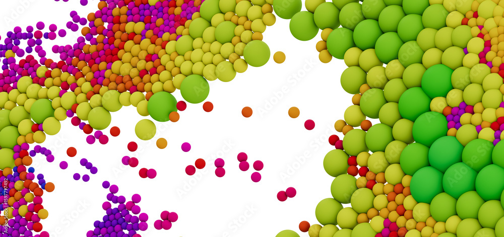 Poster abstract background with colorful spheres. great for presentations or websites.