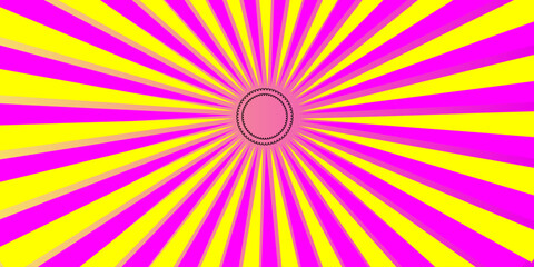 The background is decorated with multicolored circular lines patterns.