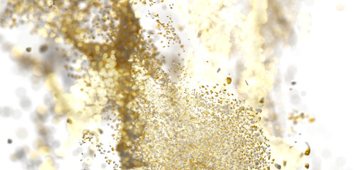 Abstract gold glitter burst, perfect for luxury brands, celebrations, and festive designs.