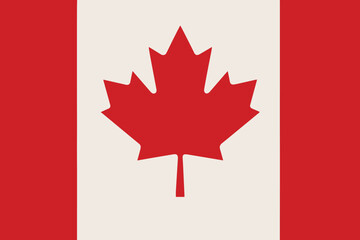 Canada flag vector illustration, perfect for Canadian themed projects and designs