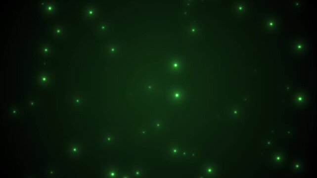 Fireflies flying in the night. Blue sparkles on a dark blue background. Abstract lightning bugs in the evening sky. Glowing stardust light effect. Festival Christmas, New Year. 4K video