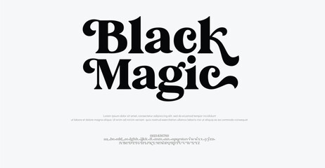 Elegant Font Uppercase Lowercase and Number. Classic Lettering Minimal Fashion Designs. Typography modern serif fonts regular decorative vintage concept. vector illustration
