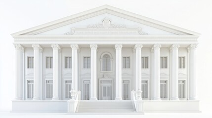 Obraz premium white columns in front of a white background