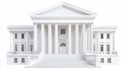 Obraz premium white columns in front of a white background