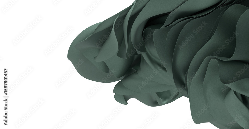 Poster elegant green fabric texture. perfect for design projects needing a sophisticated backdrop.
