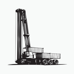 forklift truck isolated on white