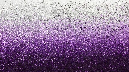 Abstract purple and silver glitter gradient background texture.