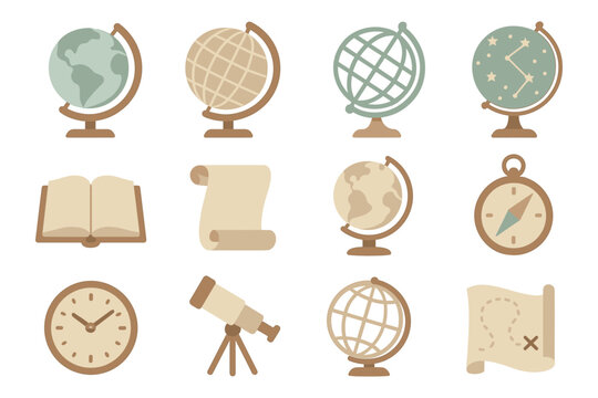 Vintage navigation theme vector illustration for icon design in flat style