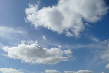 Weisse Wolken, Blauer Himmel, Hintergrundbild, Deutschland