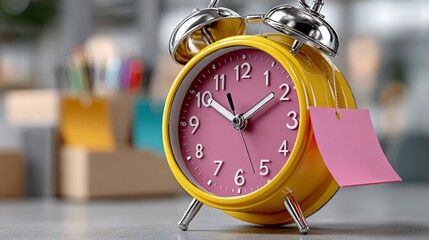 Business Clock with Reminder Note