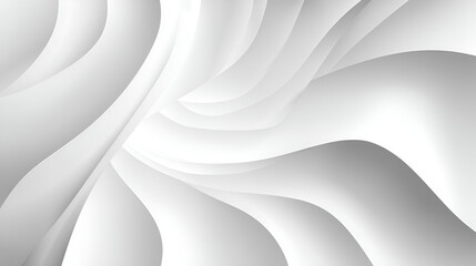 Obraz premium Abstract white and gray layered curved shapes