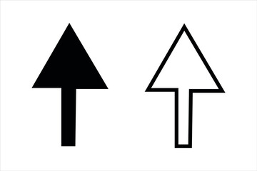 Set of  vector arrow icons showing upward direction progress and business growth concept