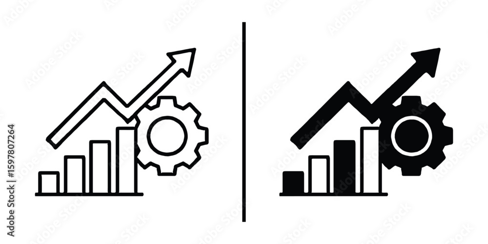 Poster growth and progression: visual representation of upward trends in business illustrated through chart
