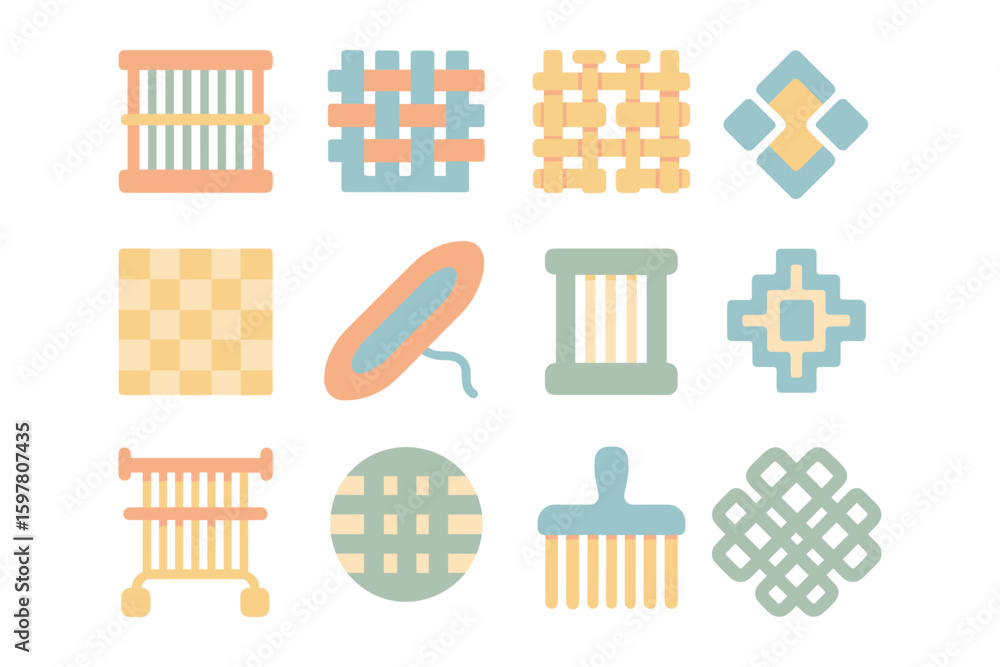 Poster geometric pattern elements vector illustration for design projects in flat style