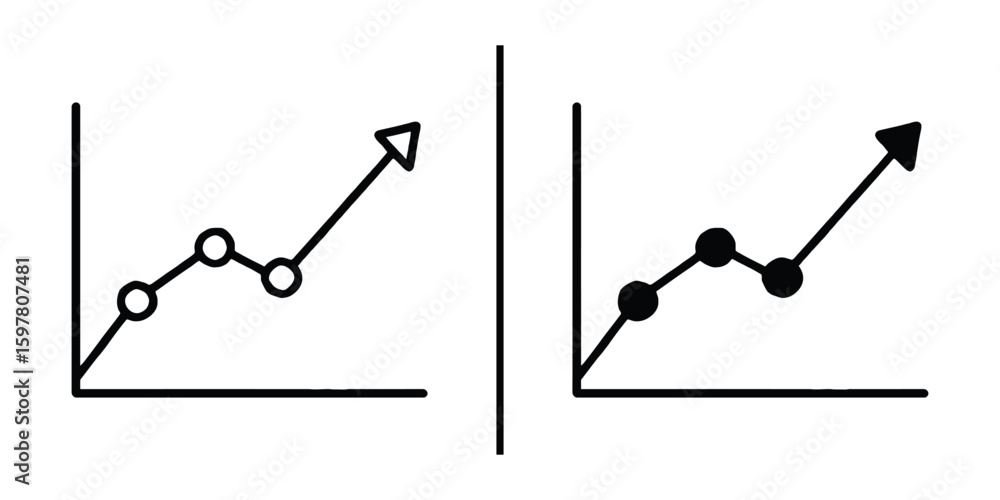 Poster progress charts: a split-screen arrangement presents two contrasting progress charts, one filled wit