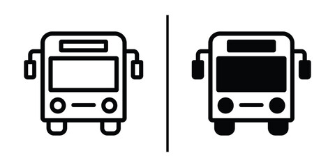 Urban Transit Contrast: A side-by-side comparison of a bus, rendered in minimalist black and white, conveying concepts of transport and city life. 