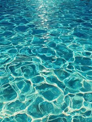 Obraz premium Vivid Aquatic Ripple Water Surface with Blue Textures