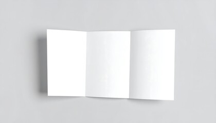 Blank tri-fold brochure mockup