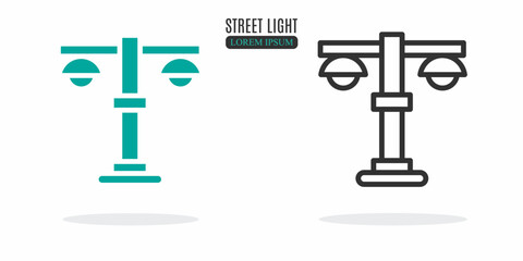 Obraz premium Illustration symbol. Street light abstract illustration design. Stock vector icon.