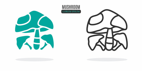 Illustration symbol. Mushroom abstract illustration design. Stock vector icon.