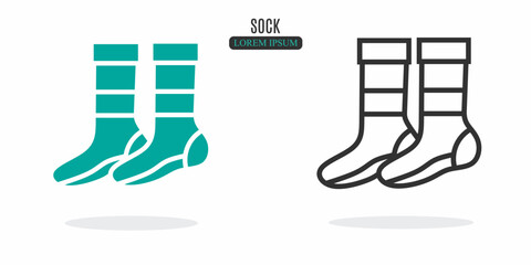 Illustration symbol. Sock abstract illustration design. Stock vector icon.