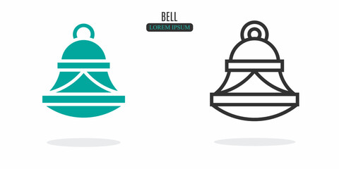 Illustration symbol. Bell abstract illustration design. Stock vector icon.