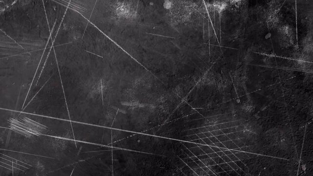 Dark textured background featuring light scratch lines, subtle grunge smudges, and worn surface details. Perfect for vintage or dystopian themes.
