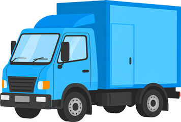 Blue delivery truck illustration symbolizing estimate or transport