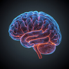 Fototapeta premium 3d rendered illustration of human brain